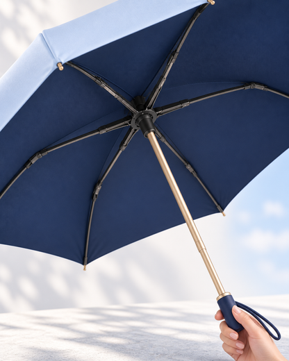 Uvenoria AirFold Feather – Six-Rib Lightweight Folding Sun Umbrella