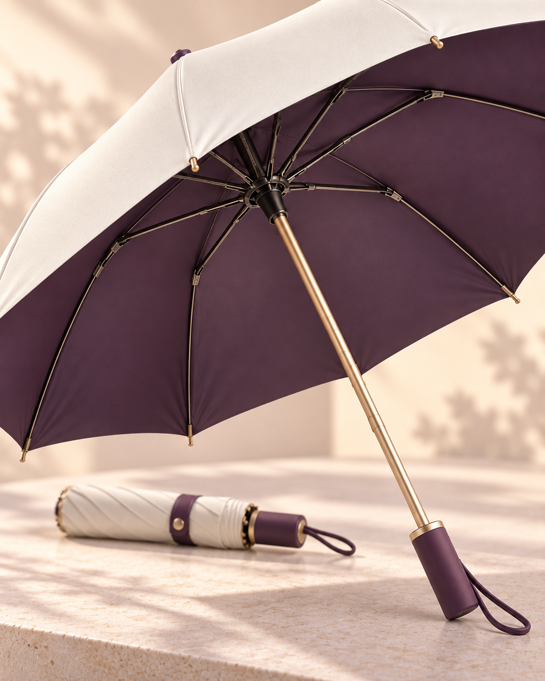 Uvenoria Solara – Elegant Double-Layer Sun Umbrella