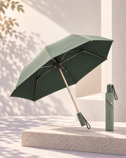 Uvenoria AirFold Flat – Slim Flat-Profile Folding Sun Umbrella