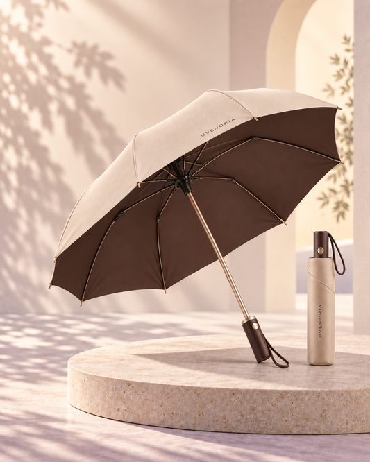 Uvenoria AutoEase OneTouch Automatic UV-Blocking Compact Umbrella