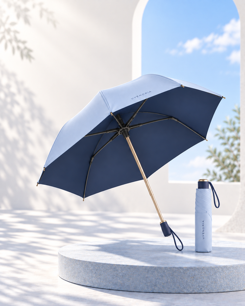 Uvenoria AirFold Feather – Six-Rib Lightweight Folding Sun Umbrella