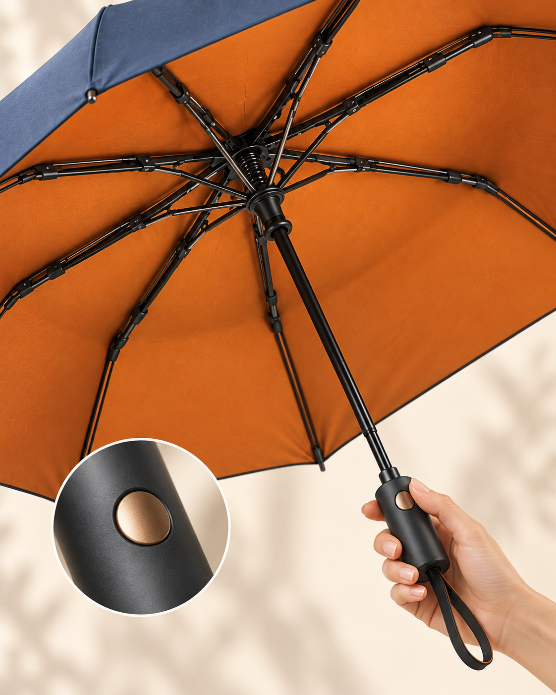 Uvenoria StormShield Compact – Reinforced Automatic Wind-Resistant Umbrella