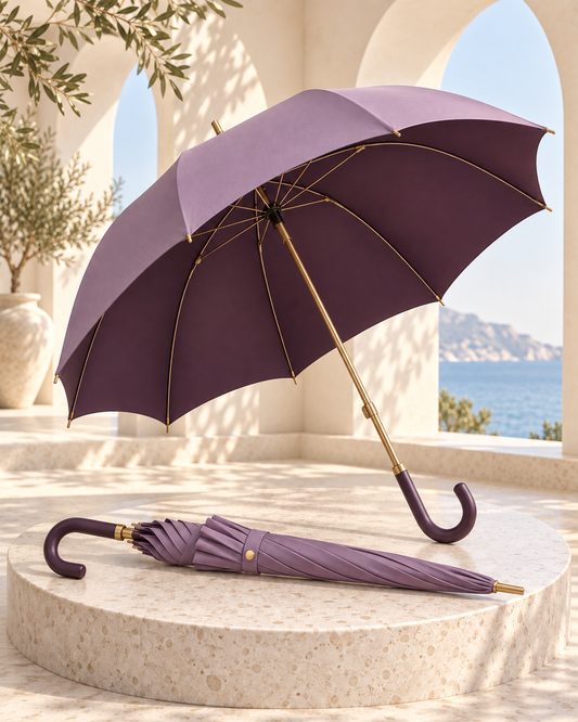 Uvenoria AuraWide Halo – Deep-Arc Automatic Long-Handle Sun Umbrella