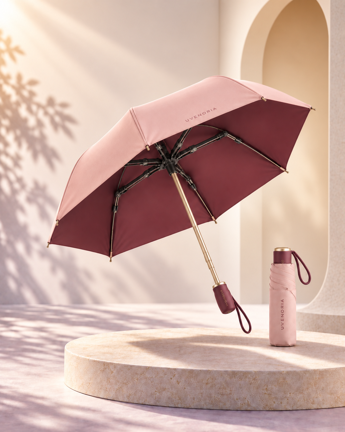 Uvenoria AirFold Mini – Five-Fold Ultra-Compact Sun Umbrella